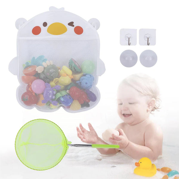 Mesh Bath Toy Organizer & Scoop Set