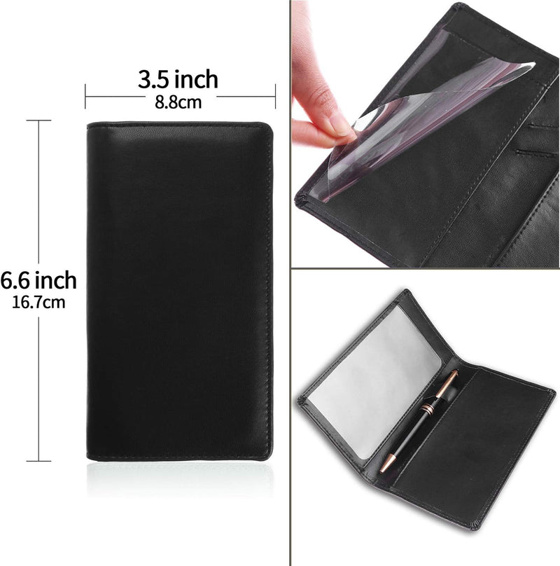 Leather Checkbook Cover for Men Women RFID Blocking by GNEGNI