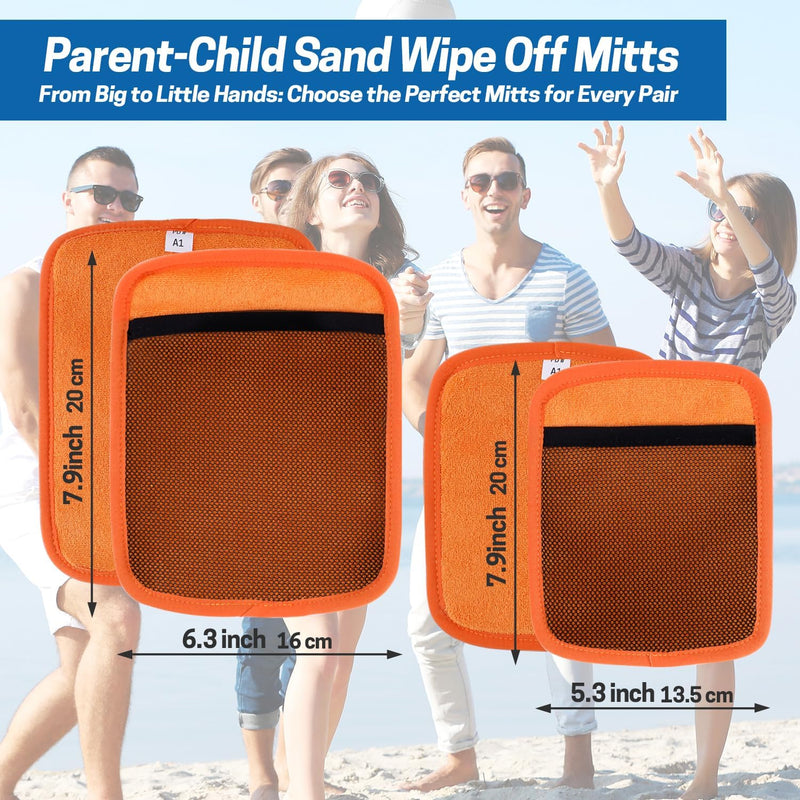 4pcs Sand Wipe Off Mitts