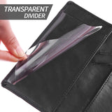 Leather Checkbook Cover for Men Women RFID Blocking by GNEGNI