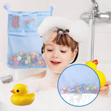 2Pcs Mesh Bath Toy Organizer Bags with Suckers & Hooks