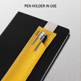 GNEGNI 2-Pack Leather Adjustable Elastic Band Pen Holder